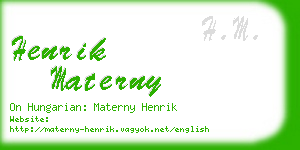 henrik materny business card